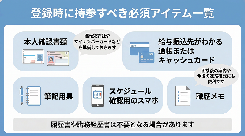 派遣登録で必要なもの